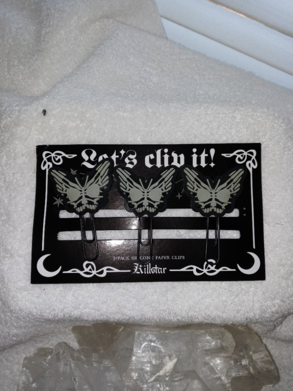 🖤 Killstar “Let’s Clip It!” Moth Paper Clip Set — 3 Pack